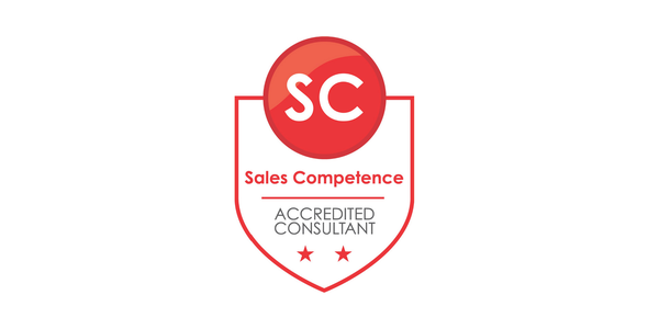 Sales Competence Accredited Consultant badge in red.